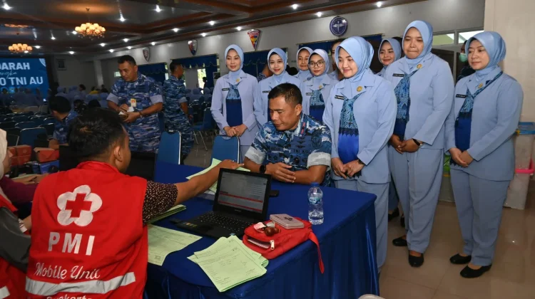 Semangat HUT ke-80 TNI AU, Lanud Adi Soemarmo Gelar Donor Darah Diikuti 309 peserta