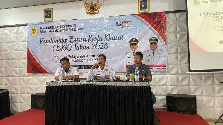 Dinas Tenaga Kerja dan Perindustrian Wonogiri Gelar Pembinaan Bursa Kerja Khusus