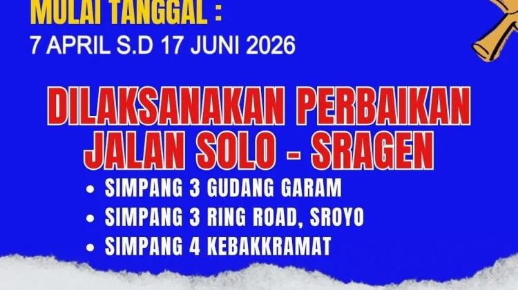 Proyek Jalan Solo-Sragen Dimulai, Satlantas Karanganyar Siapkan Sistem Buka Tutup