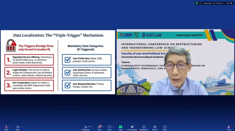 ICRTLAW 2026 UMS Bahas Tata Kelola Keamanan Siber