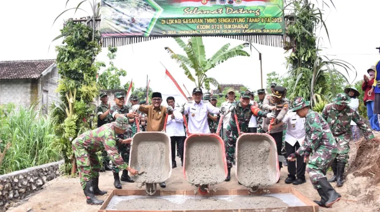 TMMD di Sukoharjo, Fokus Bangun Dua Jembatan di Genengsari Polokarto