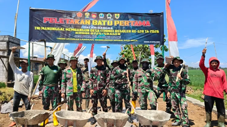 Pasukan Arhanud Tiba di Sragen, Siap Dukung TMMD Reguler ke-128