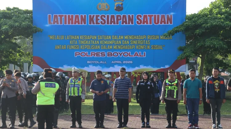 Kapolres Boyolali Pimpin Latihan Kesiapan Satuan, Antisipasi Gangguan Kamtibmas