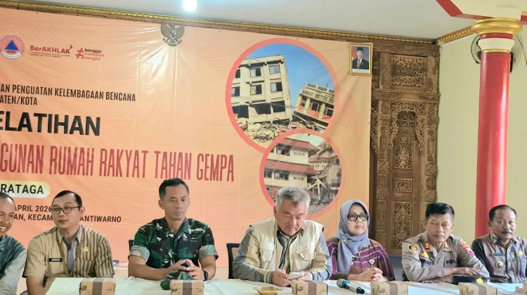 Mitigasi Sesar Opak, BPBD Klaten Latih Tukang Lokal Bangun Rumah Tahan Gempa