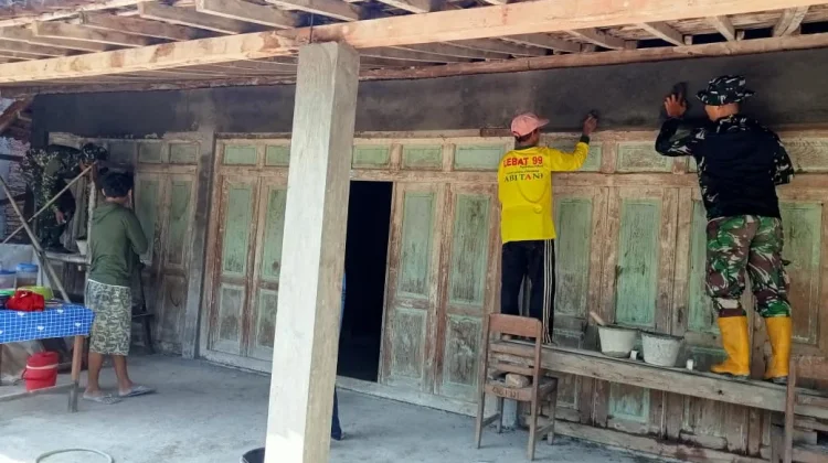 TMMD Sragen Bangun Rumah Tidak Layak Huni di Desa Puro