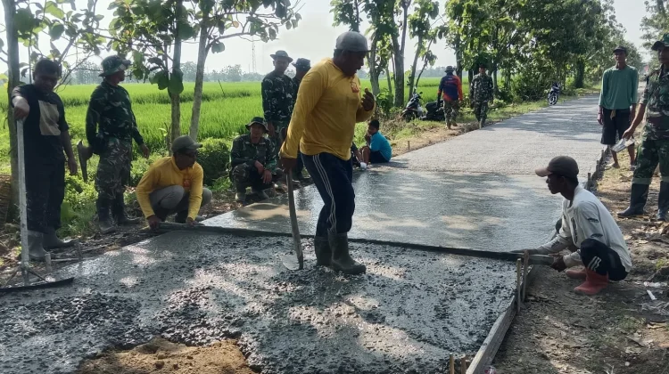 Satgas TMMD Sragen Kebut Pembangunan Jalan tanpa Libur