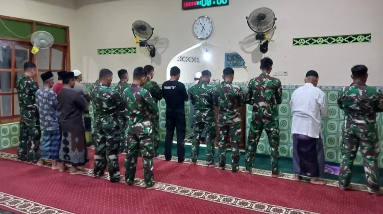 Satgas TMMD Sragen Jaga Ibadah ditengah Kesibukan Pembangunan