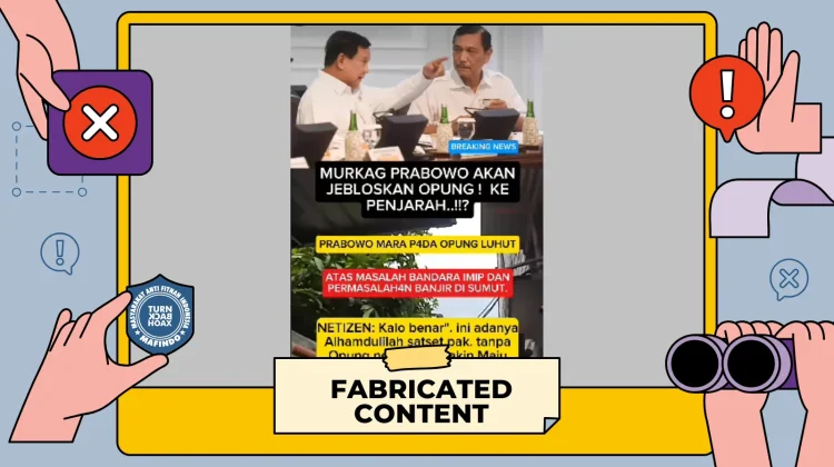 Kabar Prabowo Penjarakan Luhut Adalah Hoaks