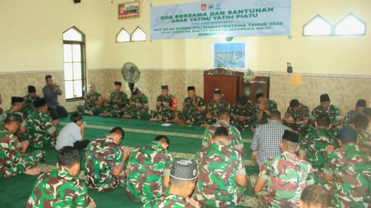 HUT ke-60 Korem Warastratama, Kodim Klaten Santuni Puluhan Anak Yatim
