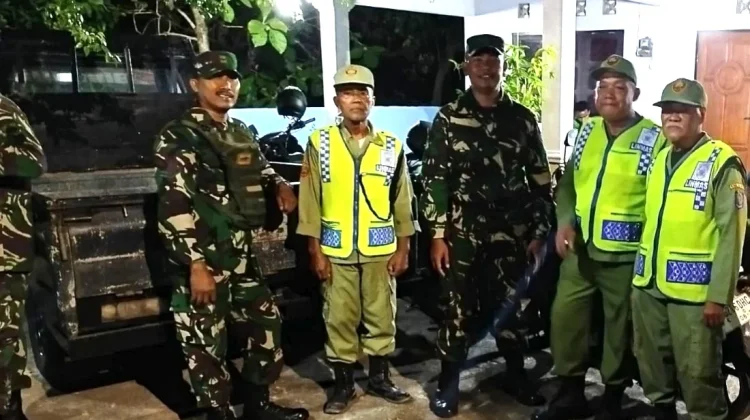 Jaga Kamtibmas, TNI-Polri dan Linmas Juwiring Gelar Patroli Gabungan