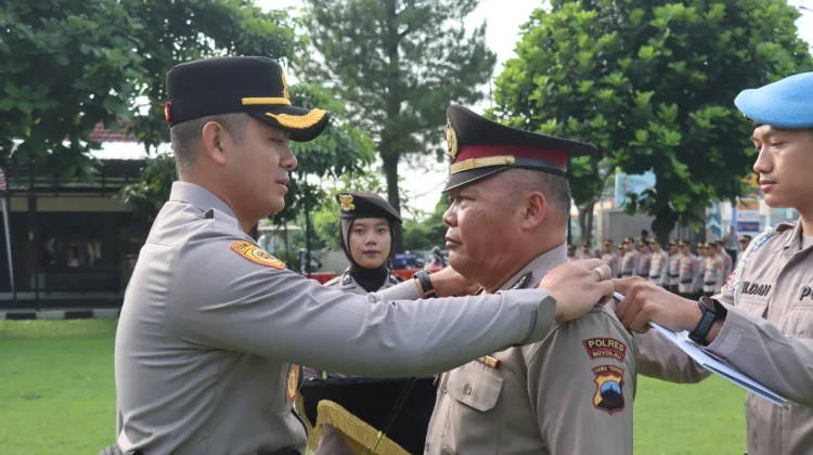 Kapolres Boyolali Pimpin Kenaikan Pangkat Pengabdian AKP Tri Hartono
