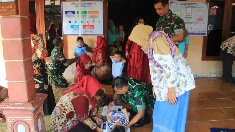 TMMD Reguler 128 Kodim Sragen Sasar Kesehatan Balita di Desa Guworejo