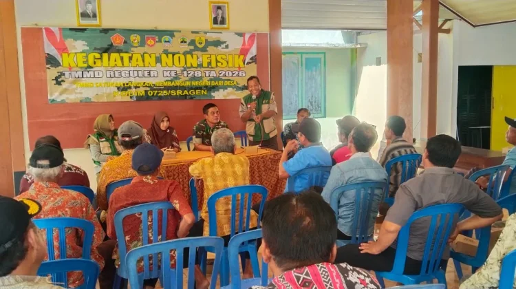 Satgas TMMD Kodim Sragen Edukasi Peternak Waspadai PMK di Musim Pancaroba
