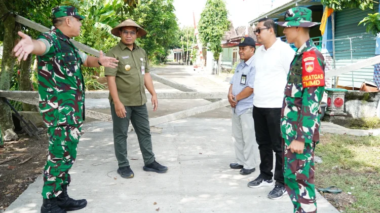 Tinjau TMMD Reguler Ke-128 Sragen, Danrem Warastratama Pastikan Progres 90 Persen