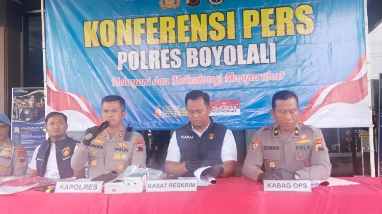 Polres Boyolali amankan 5 orang pelaku penipuan dengan Iming-iming Garap 44 KDKMP