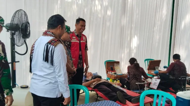 TMMD Sragen Hadirkan Donor Darah dan Pengobatan Gratis