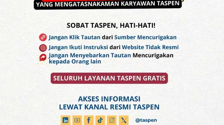 Waspada Penipuan Mengatasnamakan TASPEN, Peserta Diminta Lebih Teliti