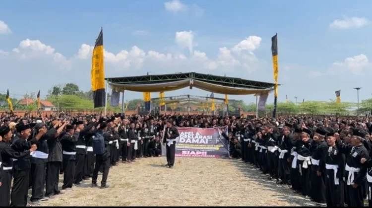 Jelang Bulan Suro, 5.000 Warga PSHT Sragen Gelar Deklarasi Damai Jaga Kamtibmas