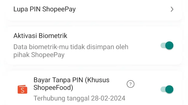 Hati-hati Fitur Bayar tanpa PIN Shopeepay, Ini Cara Non Aktifkan Fiturnya