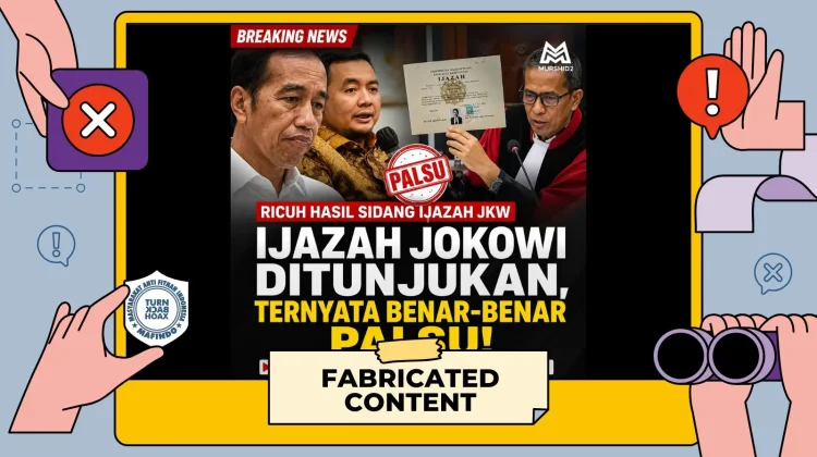 Kabar Sidang Putuskan Ijazah Jokowi Palsu Adalah Konten Palsu