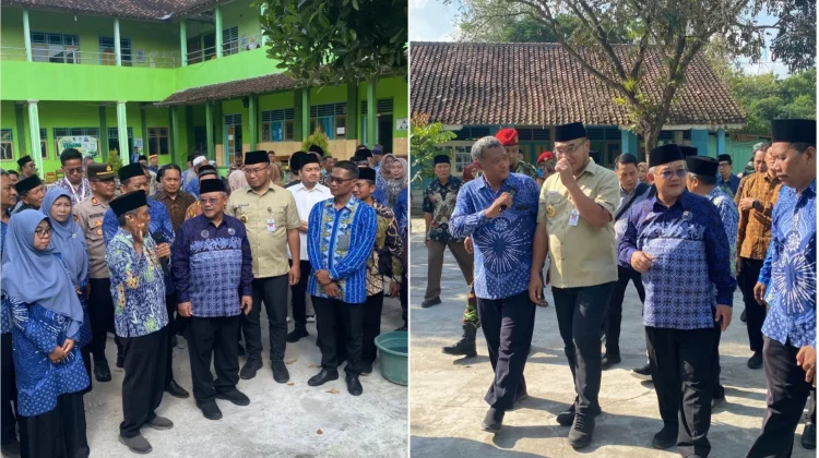 Mendikdasmen Tinjau Perbaikan Atap Ambruk di MTsM 4 Sambungmacan Sragen