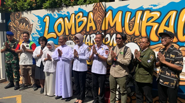 Wawali Solo Resmi Buka Lomba Mural di Tembok Gereja Purbayan