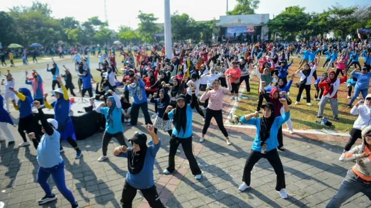 Peringati Harlah Ke-20, PPDI Boyolali Gelar Senam Bersama
