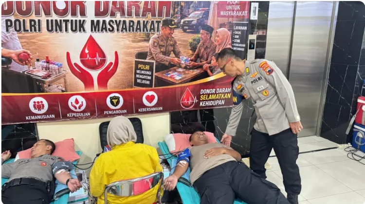 Donor Darah Hari Bhayangkara, Polresta Surakarta Kumpulkan Semangat Kemanusiaan