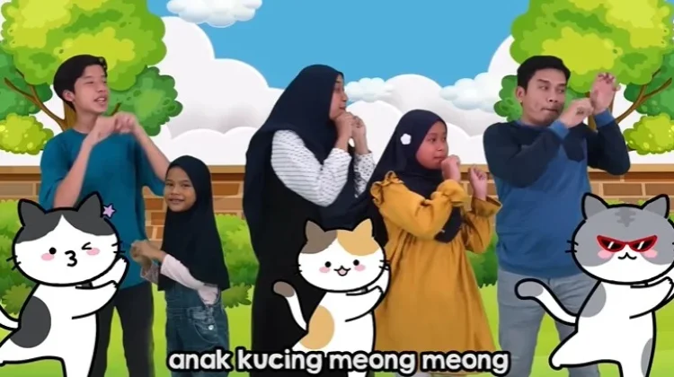 Lirik Anak Kucing Meong Meong (Meong Dance) Arinaga Family