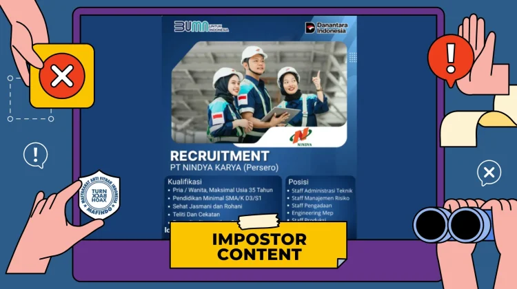 Akun Loker Palsu Catut Nama PT Nindya Karya di TikTok