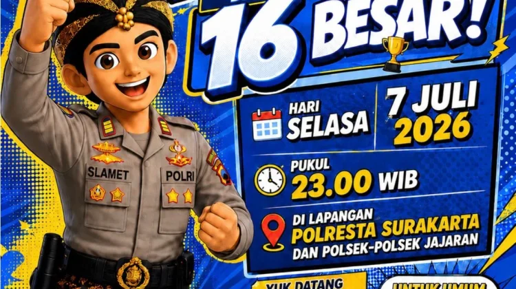 Polresta Solo Ajak Nobar Babak 16 Besar Bola Dunia 2026, Siapkan Doorprize