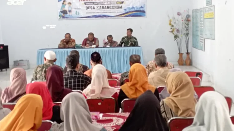 Babinsa Karanganom Dukung Rencana Penurunan Angka Stunting