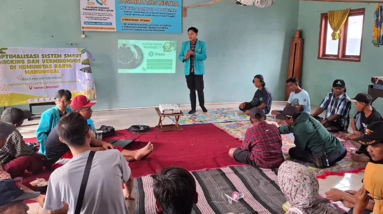 Mahasiswa UMS Manfaatkan Vermikompos Sebagai Penguatan Psikologis Difabel