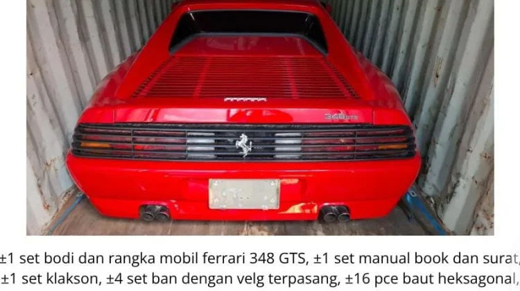 Mobil Langka Ferrari 348 GTS Resmi Masuk Lelang