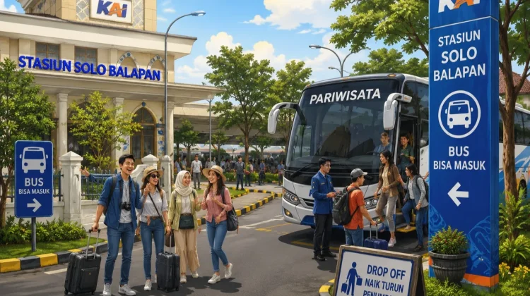 Bus Pariwisata Bisa Masuk Stasiun Solo Balapan (Harapan)
