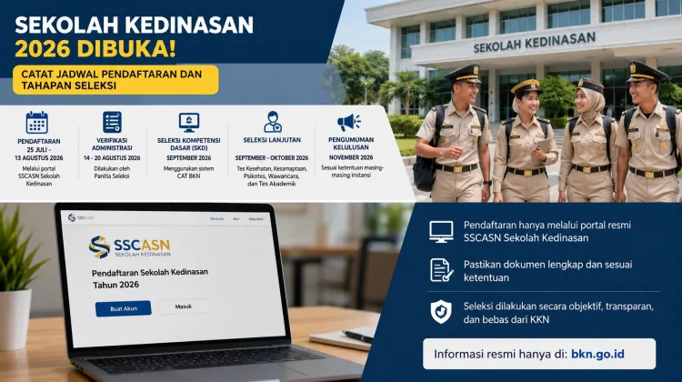 Simak Jadwal Lengkap Pendaftaran Sekolah Kedinasan 2026