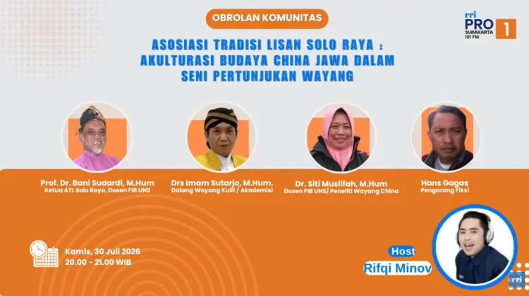 Wayang Jadi Ruang Pertemuan Budaya Cina dan Jawa