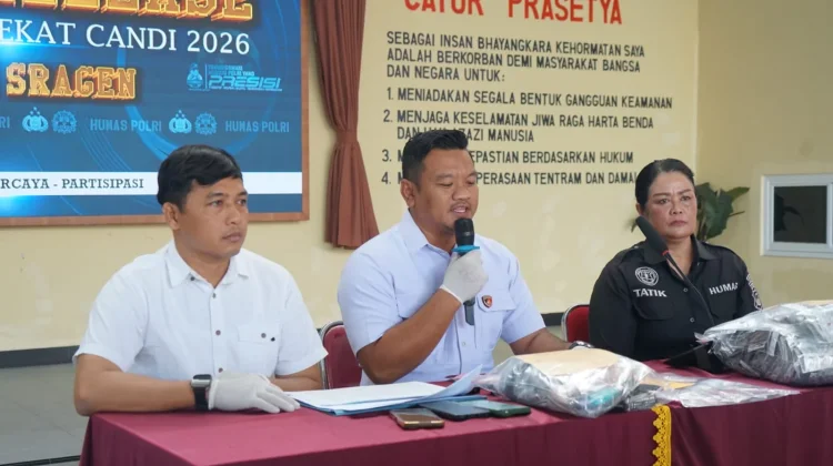 Operasi Pekat Candi 2026, Polres Sragen Bongkar Tiga Jaringan Narkoba-Obaya