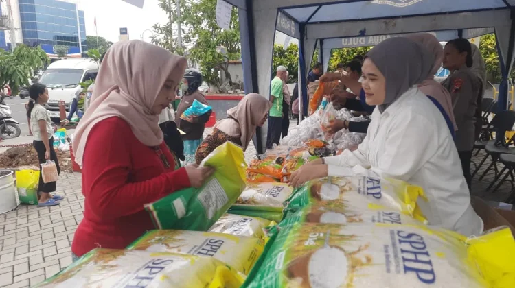 Menjaga Stabilitas Harga, Polres Boyolali dan Bulog Gelar Gerakan Pangan Murah