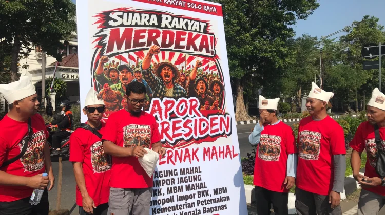 Aksi di Gladag, Peternak Solo Raya Keluhkan Harga Jagung Tembus Rp7.000