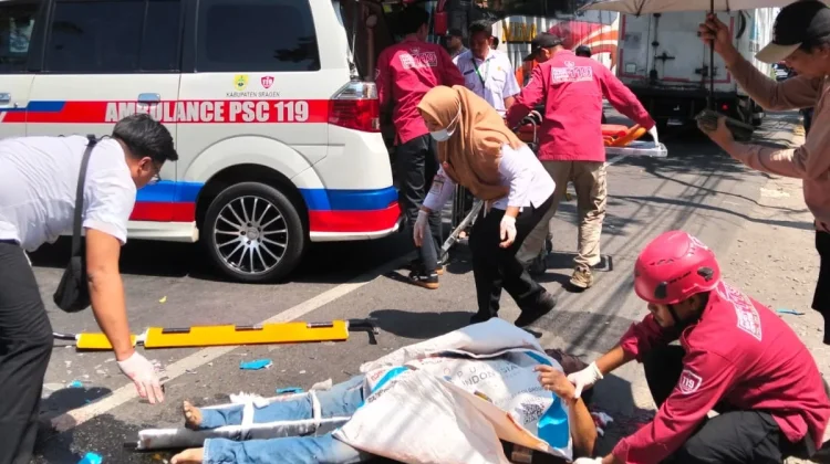 Kecelakaan Maut di Jalan Raya Sragen-Ngawi Ngrampal, Pemotor Meninggal Dunia di TKP