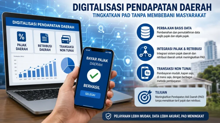 Bupati Pastikan Digitalisasi PAD Tanpa Bebani Wajib Pajak Baru