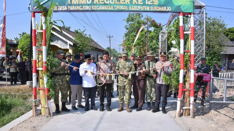 TMMD Reguler 129 Kodim 0726 Sukoharjo Berakhir, Seluruh Target Rampung 100 Persen