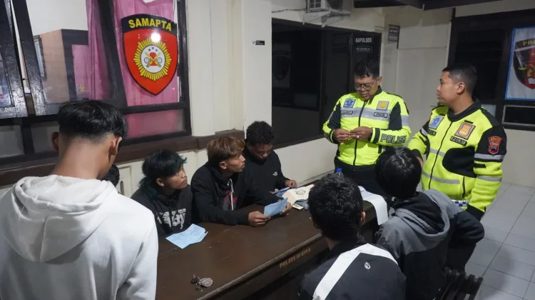 Sisir Titik Rawan Malam Hari, Polres Boyolali Amankan 9 Sepeda Motor Tak Standar