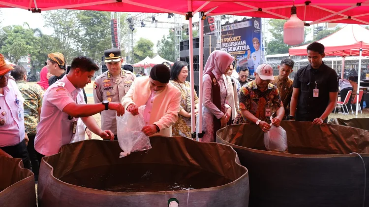 Pilot Project Desa/Kelurahan Mandiri Sejahtera, Semanggi Dapat Bantuan Benih Nila