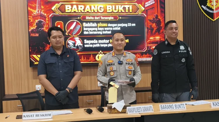Polresta Surakarta Amankan Pemuda Diduga Bawa Pisau di Kestalan