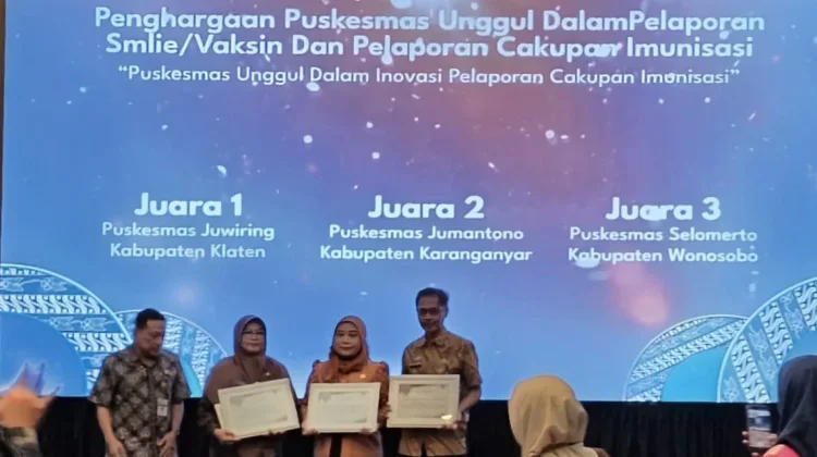 Disiplin Lapor Vaksin, Puskesmas Jumantono Sabet Juara 2 se-Jateng