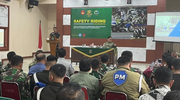 Wujudkan "Zero Accident", Kodim 0735/Surakarta dan Denpom IV Gelar Safety Riding