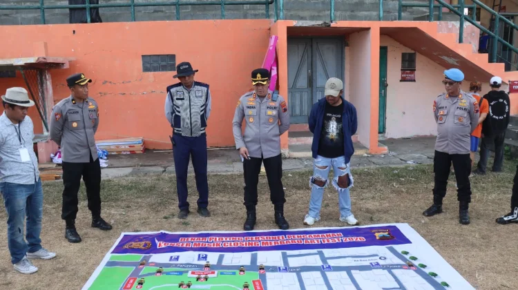 Pastikan Aman, Kapolres Boyolali Tinjau Lokasi Penutupan Merbabu Art Fest