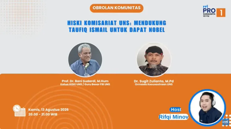 HISKI UNS Dukung Taufik Ismail Raih Nobel Sastra